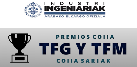 Premios a los mejores TFGs y TFMs del Colegio de Ingenieros Industriales de Álava para estudiantes alaveses